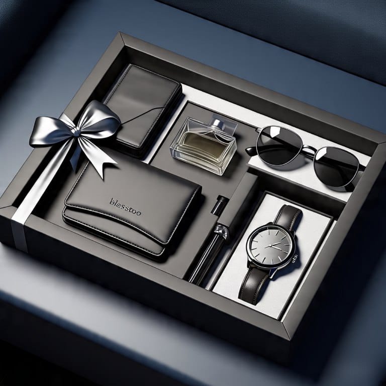 Men's birthday gift box with wallet and chocolate – Blesstoo