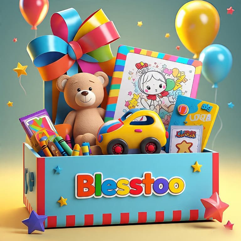 Birthday hamper box for kids with toys and chocolates – Blesstoo