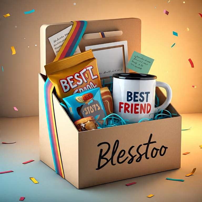 Birthday gift hamper box for best friends with goodies – Blesstoo