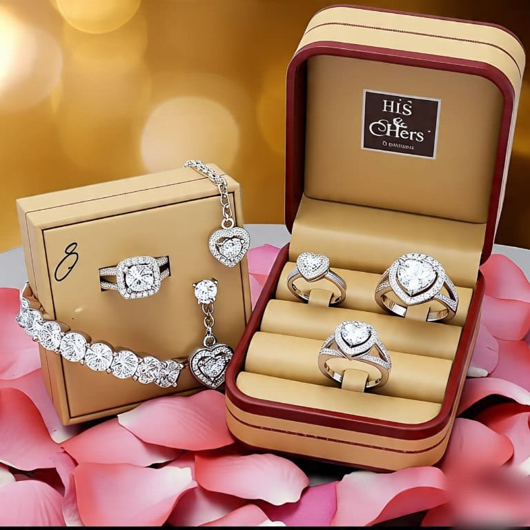 Romantic couple rings & bracelets – Blesstoo